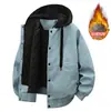 Nueva Chaqueta de Cuero PU con Capucha de Dos Piezas Falsas para Primavera y Otoño Chaqueta de Cuero para Ciclismo y Motocicleta para Hombre Estilo Retro Nostálgico de Calle Americana
