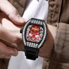 Relógio mecânico masculino Richard relógio mecânico automático Miller Relógio masculino luminoso à prova d'água quente em forma de barril