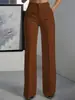 Pantalones de traje casual de pierna recta adelgazantes de cintura alta para mujer de talla grande, nuevos, de estilo europeo y americano, transfronterizos, simples, para 2026