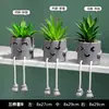 Planta en maceta de muñeca colgante estilo INS, adorno de planta artificial de cactus suculento para escritorio, decoración creativa para el hogar