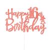 Tarjeta de pastel de feliz cumpleaños Decoración digital de feliz cumpleaños 10 años 13 años 16 años 18 años -90 años