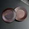Posavasos de Madera Maciza Ébano para Taza de Té Portavasos de Madera Creativo Aislamiento Térmico Antideslizante Accesorios para Juego de Té Gongfu