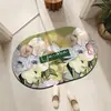 Tapete de Chão para Banheiro Oval Cruzado Tapete Antiderrapante para Vaso Sanitário Tapete de Terra de Diatomáceas Tapete de Porta Tapete de Absorção de Água Tapete Almofada para Pé de Banheiro Vaso Sanitário