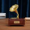 Caixa de música fonógrafo de disco retrô estilo europeu Decoração de caixa de música para Casa Sala de Estar Bar cafeteria atacado