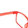 Gafas de Lectura Versátiles Simples de Marco Cuadrado de Alta Gama de Moda Estilo Coreano para Mujer Marco Rojo Gafas de Doble Uso Lejos y Cerca 207 025