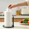 Suporte de Papel Toalha de Bancada para Casa, Simples Suporte de Rolo de Papel Toalha para Cozinha, Papel Toalha, Suporte Organizador e Armazenamento de Filme Plástico