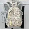 Mochila Floral Fresca Estilo Japonês, Versão Coreana Mochila Escolar Fofa para Menina Estudante, Mochila Versátil da Moda Tendência