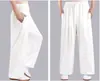 2025 Venta Directa del Fabricante Algodón Artificial Seda Tamaño Grande Pantalones Largos Pantalones para Ejercicio Matutino con Puño Pantalones Casuales Bolsillos Dobles en las Manos