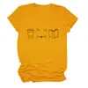 Taza, Gato, Libro, Comercio Transfronterizo, Amazon Wholesale, Corte Holgado, Versátil, Cómodo, Casual, Tallas Grandes, Manga Corta a la Moda
