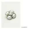 Botones de Aleación de Perlas de Cuatro Hojas Ayuko Estilo Normcore Botones Pequeños Fragantes para Prendas de Abrigo de Mujer Botones Decorativos de Punto de Alto Nivel