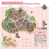 Versión supergrande de divertidas pegatinas de paisajismo 3D de cabañas tridimensionales apilables, escenas en miniatura coreanas, lindas pegatinas de almacenamiento.