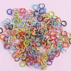 Anéis de Salto Abertos de Liga de Zinco Pintura de Cozimento Doce 10mm 8mm Anéis Conectores de Laço Único Acessórios para Joias Artesanais DIY Atacado