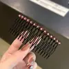 Peine para el Cabello de Flor con Pedrería de Lujo Ligero y Resistente, Imprescindible para Peinados Recogidos de Mujer, Peineta Versátil Diaria Exquisita de 18 Dientes