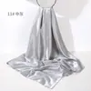 Pañuelo de Seda de Color Sólido de 90 cm, Pañuelo Cuadrado Grande de Color Único, Parasol de Seda Artificial, Pañuelo Cuadrado de Satén Brillante, Chal, Hecho a Medida