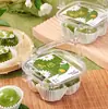 Caja de Empaque Transparente para Dumplings Verdes, Pasteles de Arroz Pegajoso, Set de 4 Piezas, Canasta Portátil de Ampolla, Bandeja de Frutas para Empaque de Picnic