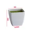 Maceta de espuma de plástico blanco con cubo para flores, arreglo floral, flor artificial, planta verde, base de resina de melamina