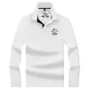 Camisa Polo de Algodón Brillante para Hombre con Manga Larga y Logo de Caballo Bordado, Camiseta con Cuello Camisero, Top Casual de Negocios para Hombre de Mediana Edad, Productos Físicos