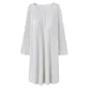 Vestido de Maternidade Xiyue Modal Algodão Colorido Canelado Manga Longa 2026 Vestido Pós-Parto para Gestantes e Lactantes