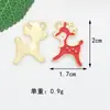 Accesorios para Joyería DIY Navidad Aleación Aceite Goteando Bastón de Papá Noel Ciervo Llavero Colgante Colgante