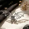 Pinza de pelo de garra de murciélago de metal, accesorio para el pelo de Halloween para mujer, pinza de tiburón para la parte trasera de la cabeza, pasador de calavera de estilo oscuro, accesorio para peinar el pelo
