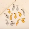 Colgante Retro DIY Transfronterizo Europeo y Americano Acero Inoxidable Electrochapado 24K Flor Estrella Polar Geométrico Joyería Accesorios para Collares