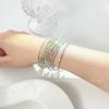 Pulseira Enrolada de Luxo Leve Design Nicho Pulseira Empilhada de Strass Estilo Simples Frio Pulseira Elegante de Alta Qualidade