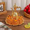 Juego de Vino Estilo Palacio Europeo con Jarra de Vino Incrustada de Diamantes, Botella de Vino Blanco, Decoración de Restaurante de Moda, Copas de Vino de Alta Gama, Juego de Regalo Completo