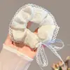 Novedoso scrunchie de estilo dulce 2026 con encaje y estampado a cuadros, adecuado para coletas y moños, accesorio para el cabello versátil