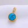 Pingente DIY Design Versátil Colar em Camadas Turquesa Fecho Universal Moda Feminina Corrente de Pescoço Versátil Estilosa Acessório