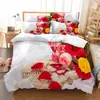 Amazon transfronterizo tres piezas flor de amor impresión digital 3D ropa de cama comercio exterior Fábrica de Textiles para el Hogar al por mayor