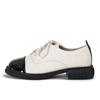 X7 Huidong Yixin Daxia 2025 Primavera y Otoño Nuevo Estilo Pequeña Fragancia Punta Redonda Mocasines Zapatos Individuales para Mujer Zapatos Pequeños de Cuero Mujer