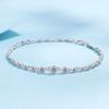 Pulseira Feminina de Prata de Lei S925 Nicho de Luxo Leve Refinada High-end Simples Personalidade Ouro Champanhe Moissanita Pulseira Versátil