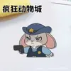 Chaveiro Temático de Casal Judy Nick da Polícia Pingente Plano de Acrílico Decoração de Desenho Animado para Mochila de Estudante
