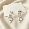Lujo Ligero, Sensación Exquisita y de Alta Gama, Pendientes de Borla de Cristal Ultra Brillantes, Modernos y Versátiles, Pendientes de Diseño de Nicho de Alta Gama