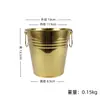 Cubo de Hielo de Acero Inoxidable Barra Ktv Bolso Cubo de Hielo para Cerveza Cubo para Champán Bolso para Exteriores Cubo Pequeño Cubo de Hielo