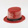26 Gorros de Fiesta de Año Nuevo Rojos y Dorados con Lámina Metálica Transfronterizos, Accesorios para Escenario, Venta Directa de Fábrica en Stock