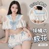 Feimu Traje Sexy de Hombros Descubiertos Estilo Universitario Deseo Puro Talla Grande Uniforme Tentación Pijama Zy6772 Ropa Interior Sexy