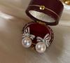 Pendientes de Plata de Ley S925 con Aguja, Perla Blanca Australiana de Agua Dulce Redonda con Brillo Frío y Lazo para Mujer, Pendientes de Estilo de Nicho de Gama Alta