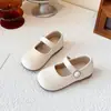 Zapatos Planos de Cuero Tejido Suave Estilo Coreano Inspirados en Chanel para Niñas, Moda Nueva Primavera y Otoño 2025 Simples Versátiles de Princesa