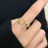 Nuevo Anillo Minimalista de Nariz de Cerdo con Circonita Microincrustada para Mujer, Diseño Único, Anillo Abierto Ajustable Versátil para el Dedo Índice, Moderno