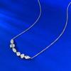 Joyería Mujing Estilo Europeo y Americano Plata S925 Piedra de Forma Especial Incrustada Colgante de Sonrisa Collar Retráctil Estilo Commuter Moderno y Versátil