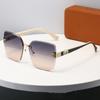 Gafas de Sol de Moda Nuevas 2025 para Mujer Sin Montura Cortadas Alto Nivel Anti-UV Celebración en Línea Gafas en Vivo