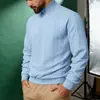 Moletom Americano Pesado Jacquard de Torção Reversa Masculino de Inverno para Cruzar Fronteiras com Gola Alta Camisa Básica Casual Moletom Quente para Homens