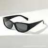 Nuevas gafas de sol rectangulares estrechas de montura completa, con patillas anchas, estilo callejero retro americano, versátiles para fashionistas