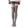 Calcetines hasta el muslo con rodilleras de silicona antideslizantes engrosadas, calcetines de muslo para calor de otoño e invierno, calcetines largos de tubo alto