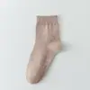 Meias de algodão de Xinjiang para homens, de cano médio, para primavera e outono, de algodão antibacterianas, para outono e inverno, de algodão desodorante, absorventes de suor, meias de algodão respiráveis para homens