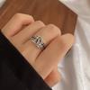 Anillo de Cruz de Plata Esterlina S925 para Mujer Retro Antiguo Elegante Moderno Plata Tailandesa Anillo Collar Pulsera Joyería Europea y Americana