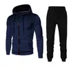 Conjunto de moletom com zíper e estampa de bolinhas, estilo europeu e americano, com forro de fleece para outono e inverno, unissex.
