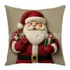 Capas de almofada com tema de Natal transfronteiriças, atacado para criar uma atmosfera festiva de Natal na sala de estar, almofadas de sofá e outras almofadas decorativas. Pedidos por atacado aceitos com imagens fornecidas