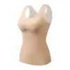 Estilo Nuevo Otoño e Invierno Chaleco Térmico de Cachemir y Seda Sin Costuras Forrado de Polar con Almohadilla en el Pecho Chaleco Base Superior Ropa Interior Térmica